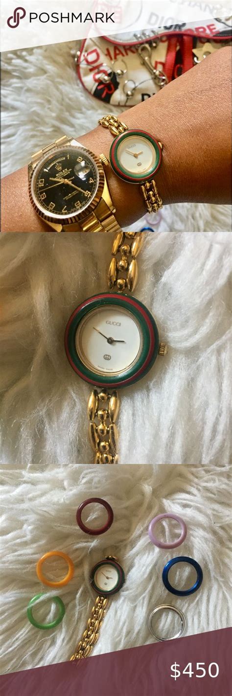 gucci color changing watch|gucci watch with changeable face.